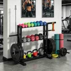 멀티 덤벨거치대 덤벨 아령 거치대 정리대 덤벨랙 110.25*46.5*91CM, 1개