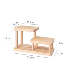 階梯式木質展示架 模型玩具收藏品展示架 多層次收納架 盆栽香水展示架 高低博古架, 1個