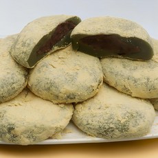 개별포장 쫄깃쫄깃 저당 굳지않는 콩쑥개떡 국내산 찹쌀로 빚은 쑥 찹쌀떡, 60g, 20개