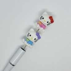 볼펜꾸미기 볼꾸 동대문 꾸미기 DIY 고무 고양이 KT 알록달록 미니 랜덤 캐릭터 다리찢는