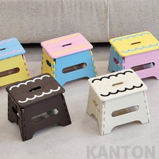 안전잠금 접이식 의자 간이 미니의자 플라스틱 소형 발받침 스툴 체어, 옐로우, 1개