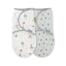 Ingenuity SwaddleMe 오리지널 포대기 100% 면 수면 개선 및 놀라운 반사 진정 0-3개월 1.0 TOG 2팩 아기 포대기 담요 - 피카부 나무늘보, Winnie the Pooh 2-pack