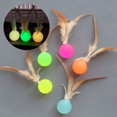 펫먼트 고양이 깃털 야광 탱탱볼 5종 + 1, 1세트, 혼합색상