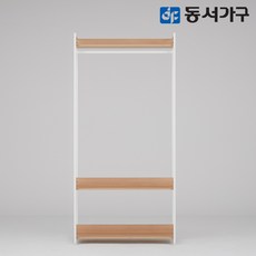동서가구 팬타 플러스 포스코 스틸 시스템 드레스룸_1000 1단 행거 DF643903, 오크
