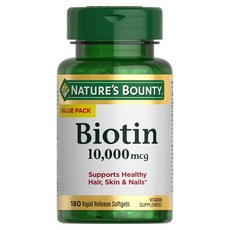 NATURE'S BOUNTY 生物素 10, 1個, 180顆