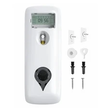 액체 공기 청정기 디스펜서 벽걸이 형 자동 향수 스프레이 룸 화장실 냄새 제거기 LCD 프로그래밍 가능 300, 01 White