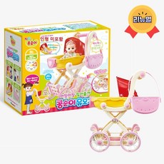 콩순이 밀고가면 노래하는 유모차 소꿉놀이, 혼합색상, 1개