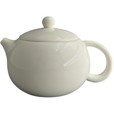 紅芳庭 羊脂玉瓷西施泡茶壺 370ml 陶瓷泡茶器 功夫茶具, 白色, 1個