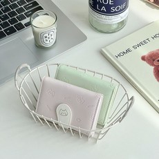 日系小清新可愛小貓錢包女搭扣錢夾 三折短款錢包時尚卡包零錢包