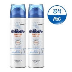질레트 정품 스킨텍 쉐이빙젤, 195g, 2개