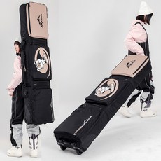 스노우보드가방 스키가방 스노우보드휠백 보드커버 보드가방 스노우보드백팩, 157x36cm, 블랙 카키(사일런트 탱크 휠), 1개