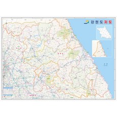 NOWMAP 江原道地圖 護貝 江原道 道路 旅行 全圖, 1個