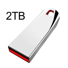 펜 드라이브 USB 3.0 메모리 스틱 2TB 1TB 메탈 펜드라이브 고속 메모리아 512GB 128GB 컴퓨터 저장 장치 플래시, silvery 2tb