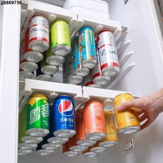 冰箱收納盒 【2236人好評】冰箱飲料收納神器懸掛式啤酒架子托架置物架可樂易拉罐飲料架分隔, 1個, 【2個】冰箱飲料收納盒,懸掛式/滑入放置/省空間