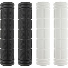 2쌍 자전거 핸들 바 그립 BMX 도로 산악 자전거용 버섯, Black and White