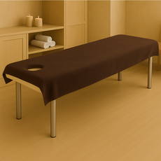 타올킹 경락용 대형타올(100x190cm 620g) 얼굴구멍 있는 마사지 베드용 상반신 시트타월 마사지베드 경락침대 경락베드 경락매트리스 미용베드 경락시트 경락수건 구멍타올, 1개, 브라운