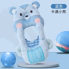 哺乳枕 定型枕 多功能哺乳 新生兒防吐奶枕 寶寶防偏頭枕 喝奶墊, 藍熊(升級暗扣)