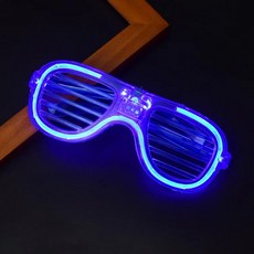 Led 안경 네온 파티 깜박이는 빛나는 빛 바 콘서트 소품 형광등 사진 용품, blue