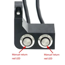 LMoDri 알루미늄 합금 오토바이 핸들 바 헤드 라이트 스위치 범용 방수 12V 안개 미러 마운트, 01 Red