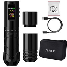 XNET 行程 紋身筆 7檔 一體機 割線打霧 刺青 紋身 馬達機 工具, 1個, 7654雪豹可調彩屏單電池