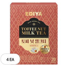 이디야 토피넛 밀크티, 360g, 4개, 20개입