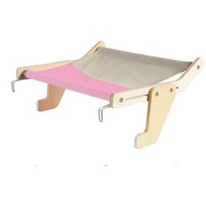 最火爆 貓咪吊床 加大加寬貓吊床 送日本正版吸水地墊 貓吊床 可調節式貓吊床 貓跳臺 貓跳台 懸掛式萬用貓吊床, 雙貓床 送硅藻地墊-粉色 加寬加大布面, 1個