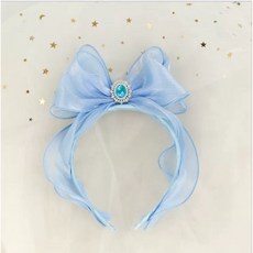 達通現貨 女童冰雪奇緣艾莎髮飾 寶石蝴蝶結髮箍 公主皇冠愛莎網紗飾品水鑽兒童頭飾飄帶頭頂夾 萬聖節造型服裝配飾髮飾髮箍