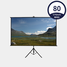 엑스젠 80인치 와이드 16:9 족자스크린 JJ80W 캠핑용 휴대용 족자봉 삼각대 분리형, 단품