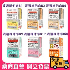 人生製藥 渡邊 維他命B群 B1 B2 B6 B9 B12, 1個, 渡邊 維他命 B6 膜衣錠 80錠, 80錠