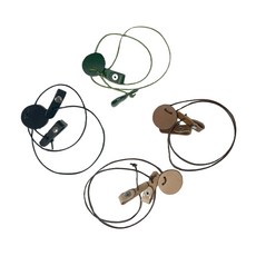 천연 소가죽 마스크 목걸이 스트랩 줄 블랙 그린 베이지 브라운 휴대용 핸드메이드 걸이 고리 끈