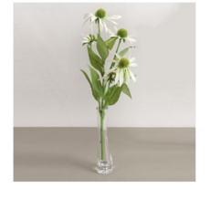 플라워트리 조화 에키나세아코움 화병 48cm, 화이트, 1개