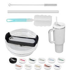 대용량 텀블러 호환 밀폐뚜껑 20oz 30oz 40oz 교체뚜껑 887ml 591ml 1180ml, 블랙그레이, 1세트