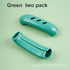 고온 저항 실리콘 냄비 손잡이 보호대 열 차단 현대 중국 스타일 장갑, 01 Green  two pack