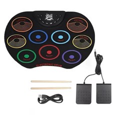 전자 드럼 패드 디지털 키트 스틱 서스테인 페달 휴대용 선물용, 1개, 기본