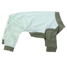 강아지옷 여름 안티버그 배색 쿨 올인원(수컷용)중형견 대형견, 그린(수컷용), 1개