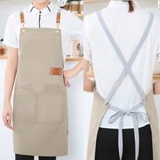 쬬린 고급 원단 방수 캔버스 앞치마, 1개, 베이지