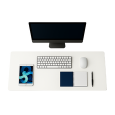 원그리드 가죽 데스크매트 책상 논슬립 와이드 대형 마우스 방수 장패드, 아이보리