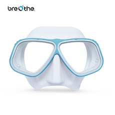 游龍潛水 BREATHE 鋁合金框低容積面鏡, 白藍
