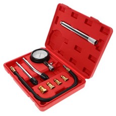 힐리티 더블 실린더 압축 시험기 키트 자동차 및 오토바이용 확장 로드 엔진 게이지 세트 소형 압력 테스트 수리용, 힐리티 더블 실린더 압축 시험기 키트 자동차 및 오토바