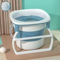 성인용 접이식욕조 반신욕 목욕통 목욕탕 대형, 1개, 미디엄 블루