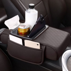 자동차 콘솔쿠션 팔거치 암레스트 틈새 팔 팔걸이 수납박스, 블랙