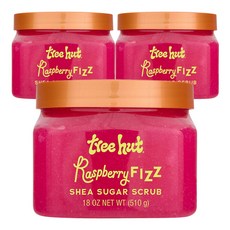 트리헛 시어 슈가 스크럽 라즈베리 피즈 Tree Hut 510g 3개