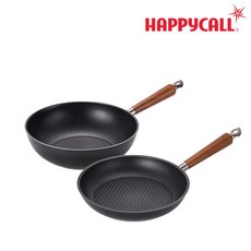 [해피콜] [본사직영] 그래핀 IH 프라이팬 2종 세트 (28 궁중28), 혼합색상