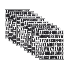 이음모음 영어 알파벳 스티커 2.5cm, 블랙, 10매