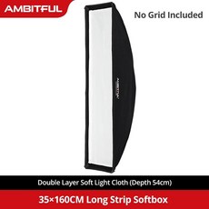 AMBITFUL 60x90cm 22x90cm 30x120cm 35x160cm 95cm Bowens Studio 플래시 소프트박스용 직사각형 팔각형 벌집 소프트박스, BW35x160