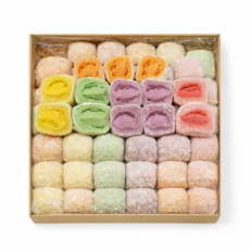 (떡DC몰) 과일모찌 찹쌀떡 팥앙금떡 빙수토핑 (40g50알) 2kg 사색과일맛모찌 자연해동떡 굳지않는떡 선물용 행사떡, 1박스