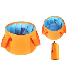 야외설거지통 접이식 캠핑 야외 설거지가방 오렌지, 상세페이지 참조, 1개