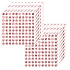 1-100 숫자 번호 넘버 10mm 넘버링 라벨 스티커 2000pcs, 20개, 핑크