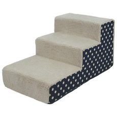 8DECO 강아지계단 애견계단 펫스텝 모음 1단2단3단4단 (커버+솜포함) ce4, 베이지 블루 버블, 1개