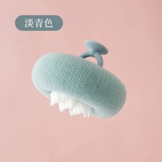 向陽花吸盤沐浴球搓澡神器按摩浴擦搓泥搓背洗澡刷不散浴花搓澡巾, 1個, 1個裝, 淡青色:如图